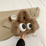 Carica l&#39;immagine nel visualizzatore di Gallery, Animals Shape Cute Faux Fur Crossbody Bag -Showtown