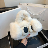 Laden Sie das Bild in den Galerie-Viewer, Animals Shape Cute Faux Fur Crossbody Bag -Showtown