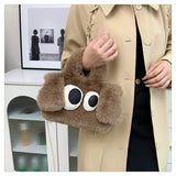 將圖片載入圖庫檢視器 Animals Shape Cute Faux Fur Crossbody Bag -Showtown