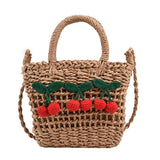 Load image into Gallery viewer, Cherry Decor 2023 Designer Sling Straw Beach Bag-Showtown