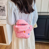 Laden Sie das Bild in den Galerie-Viewer, Colorful Cute Mini Fake Fur Hand Bag-Showtown