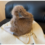 Load image into Gallery viewer, Colorful Furry Fax Fur Purses Bags -Showtown