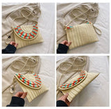 Load image into Gallery viewer, Colorful Straw Envelope Clutch Bag-Showtown