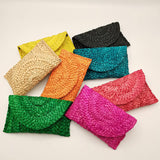 Load image into Gallery viewer, Colorful Woven Straw Clutch Bag-Showtown
