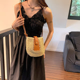 Load image into Gallery viewer, Designer Raffia Straw Beach Crossbody Bag-Showtown