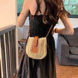 Load image into Gallery viewer, Designer Raffia Straw Beach Crossbody Bag-Showtown