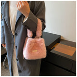 Laden Sie das Bild in den Galerie-Viewer, Fur Puffy Women&#39;S Drawstring Bucket Bags-Showtown