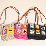 將圖片載入圖庫檢視器 Granny Cross Body Straw Bag-Showtown