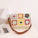 將圖片載入圖庫檢視器 Granny Cross Body Straw Bag-Showtown