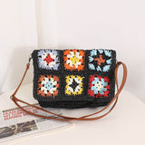 將圖片載入圖庫檢視器 Granny Cross Body Straw Bag-Showtown