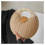 將圖片載入圖庫檢視器 Green Woven Straw Clutch Purse -Showtown