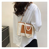 Cargar imagen en el visor de la galería, Luxury Straw And Leather Bags Purse Crossbody -Showtown