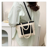 將圖片載入圖庫檢視器 Luxury Straw And Leather Bags Purse Crossbody -Showtown