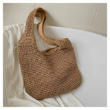 Load image into Gallery viewer, Minimalism Straw Tote Shoulder Bag-Showtown