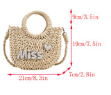 Load image into Gallery viewer, Monogrammed Small Straw Tote Bag-Showtown