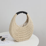 Load image into Gallery viewer, Natural Straw Grass Summer Beach Hand Bag-Showtown
