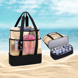 Carica l&#39;immagine nel visualizzatore di Gallery, Outdoor Large Capacity and Multi-function Cooler Bag Beach Bag-Showtown