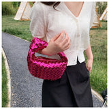 Load image into Gallery viewer, PU Woven Soft Leather Handbag Knitted Tote Bag-Showtown