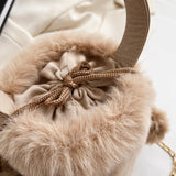 Load image into Gallery viewer, Pink Faux Fur Bucket Bag-Showtown