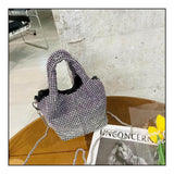 Carica l&#39;immagine nel visualizzatore di Gallery, Rhinestone Basket Bag Chain Crossbody Bag-Showtown