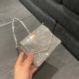 Load image into Gallery viewer, Rhinestone Square Chain Crossbody Envelope Bag-Showtown