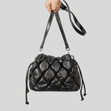 Load image into Gallery viewer, Pu Quilted String Puffer Bag Crossbody Bag -Showtown