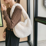 Load image into Gallery viewer, Trendy Ladies Hobo Faux Fur Shoulder Bag-Showtown