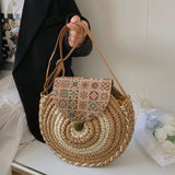 Load image into Gallery viewer, Handmade Crochet Round Paper Straw Bags-Showtown