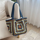 Load image into Gallery viewer, Handmade Granny Knit Tote Bag-Showtown