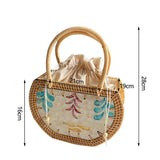 이미지를 갤러리 뷰어에 로드 , Shell Straw Rattan Handbags -Showtown