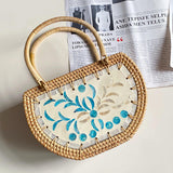 Charger l&#39;image dans la galerie, Shell Straw Rattan Handbags -Showtown