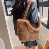 Load image into Gallery viewer, Soft Lamb Wool Women Fax Fur Tote Hand Bag-Showtown