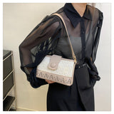 Load image into Gallery viewer, Straw and Leather Crossbody Tote Bag with Leather Strap-Showtown