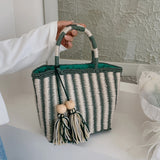 Load image into Gallery viewer, Summer Beach Straw Shoulder Tote Bag Handbags For Women-Showtown