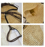 Load image into Gallery viewer, Tassel Decor Straw Bucket Tote Beach Bag-Showtown