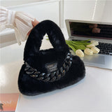 Cargar imagen en el visor de la galería, Two Size Faux Fur Sling Tote Hand Bags-Showtown