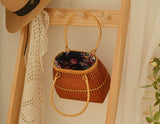Load image into Gallery viewer, Vintage Bamboo Straw Basket Handbag for Picnic-Showtown