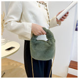 Load image into Gallery viewer, Winter Plush Warm Clutch Hand Bags Tote Bag-Showtown