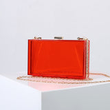 Carica l&#39;immagine nel visualizzatore di Gallery, Women Evening Box Clear Acrylic Clutch Bag ,Acrylic Purse-Showtown