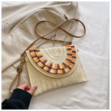Load image into Gallery viewer, Colorful Straw Envelope Clutch Bag-Showtown