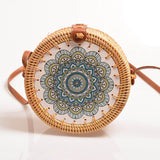 Load image into Gallery viewer, National Style Handwoven Round Cross Body Rattan Bag-Showtown
