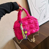 Load image into Gallery viewer, Quilted Puffer Crossbody Tote Bag Handbag-Showtown