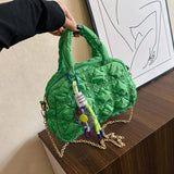 Load image into Gallery viewer, Quilted Puffer Crossbody Tote Bag Handbag-Showtown