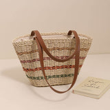 Load image into Gallery viewer, Straw Tote Bag - Showtown