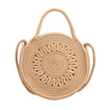 Load image into Gallery viewer, Woven Circle Round Crossbody Beach Bag -Showtown
