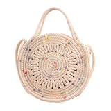 Load image into Gallery viewer, Woven Circle Round Crossbody Beach Bag -Showtown